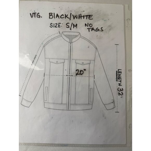 Vintage Black & White Faux Fur Houndstooth Swing Coat Jacket S/M - Picture 5 of 5